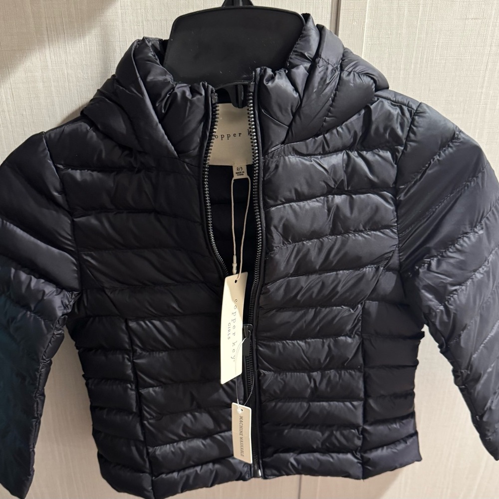 Kids Black Puffer Jacket
